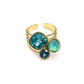 Bague Cristaux Swarovski Azur