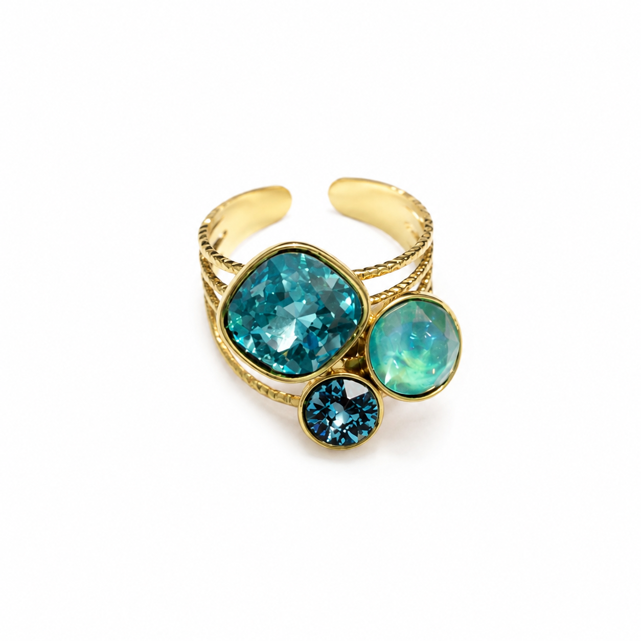 Bague Cristaux Swarovski Azur