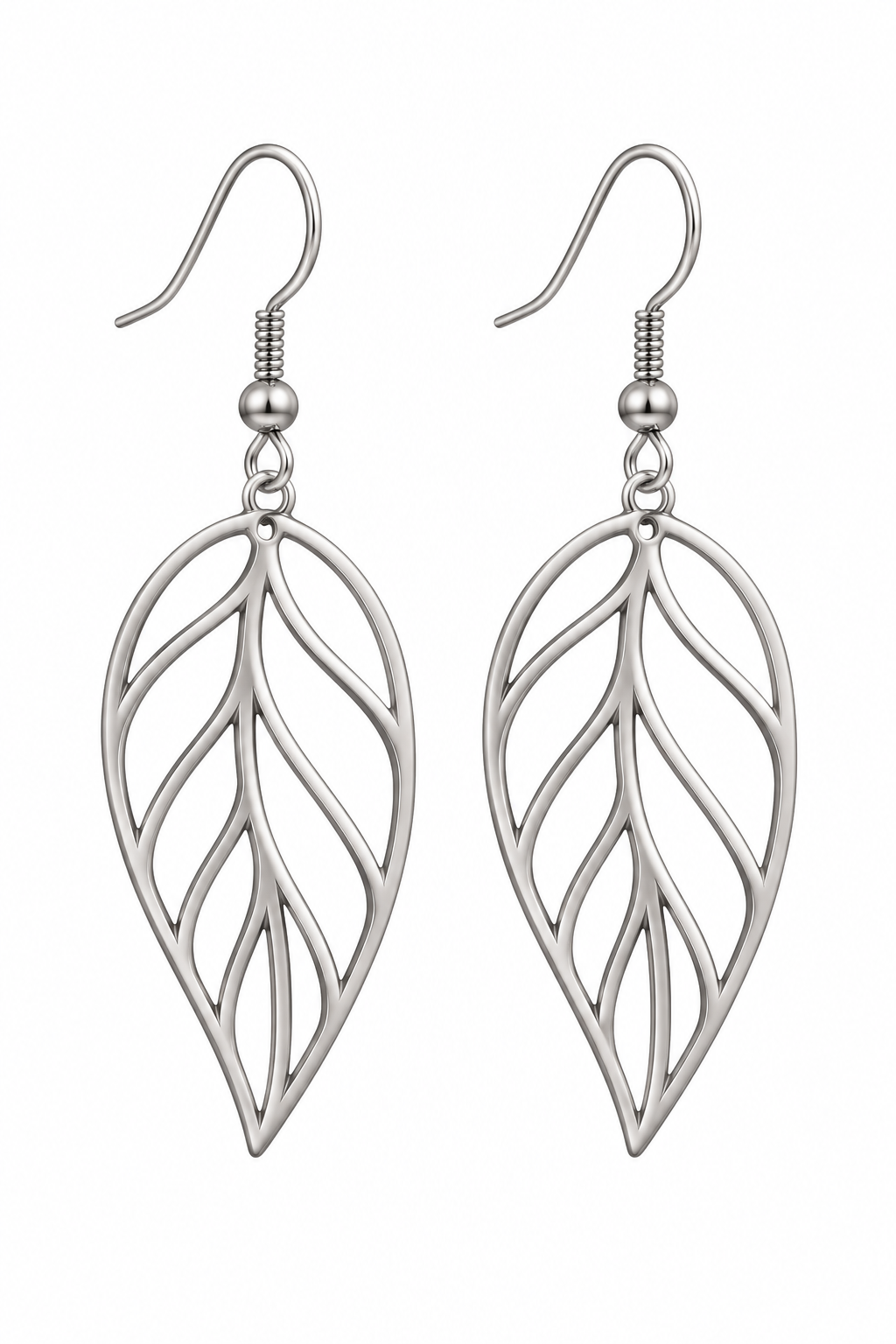 Boucles d'Oreilles Lana – Feuille Naturelle & Élégante en Acier Inoxydable