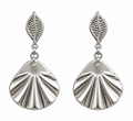 Boucles d'Oreilles Marina – Coquillage & Feuille Ciselés en Acier Inoxydable