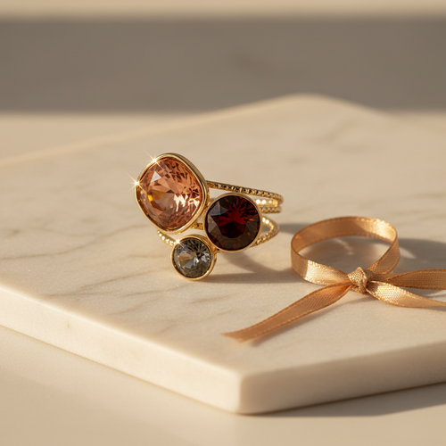 Bague Aveline – Cristaux Swarovski | Bijou ajustable